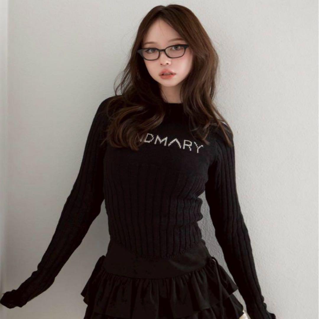 andmary Mary logo knit tops