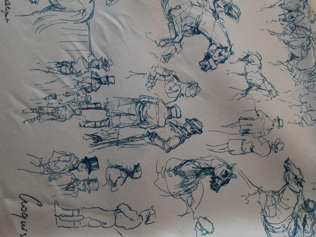 エルメス　カレ40x40 Croquins Champs de Courses