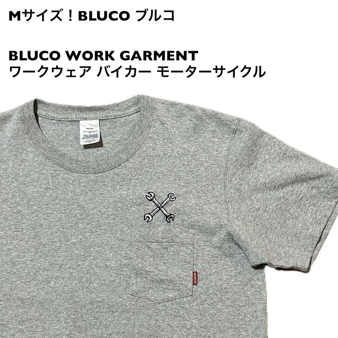 Mサイズ！BLUCO ブルコ 古着半袖ポケット付きTシャツ グレー