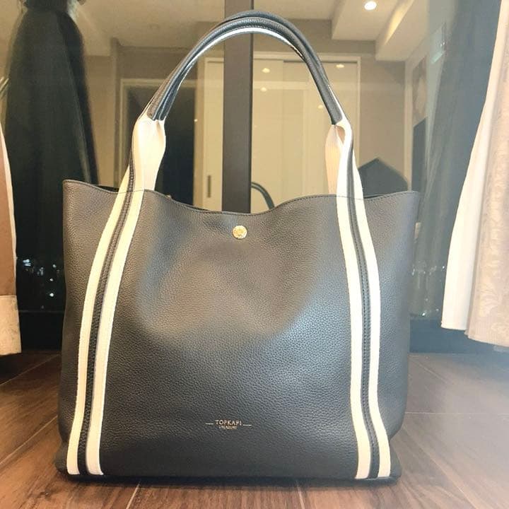 美品 トプカピ レザー トートバッグ ブラック TOPKAPI TREASURE