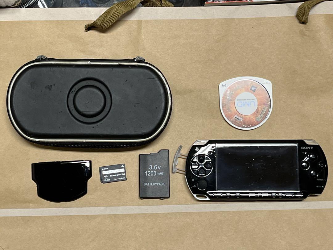動作確認済SONY PSP2000本体 ブラック メモリ・動作確認用ソフト付