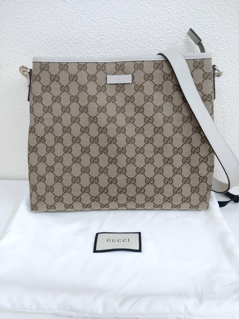 ★美品★ GUCCI グッチ ショルダー メッセンジャーバッグ GGキャンバス