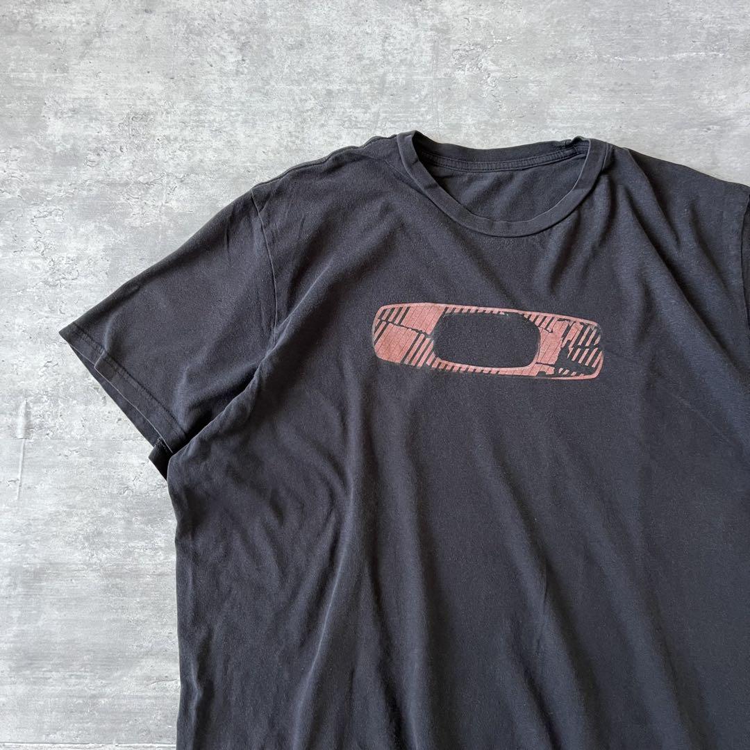 【アーカイブオークリー】フロントロゴTシャツ古着テック系ストリートフェード黒