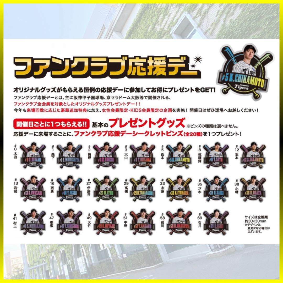 阪神タイガース／FC限定2025ファンクラブ応援デーピンズ【33糸原