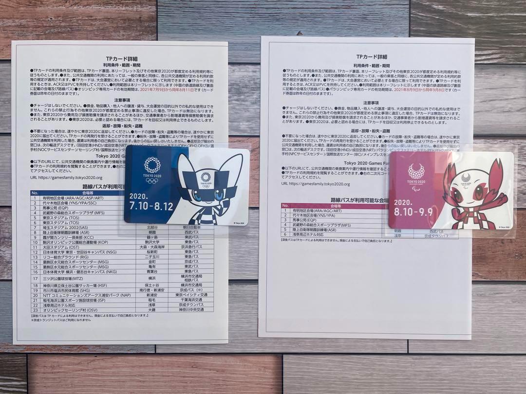 東京オリンピック 交通カード TOKYO2020 TPカード／利用案内付 東京オリンピック 交通カード TOKYO2020 TPカード／利用案内付