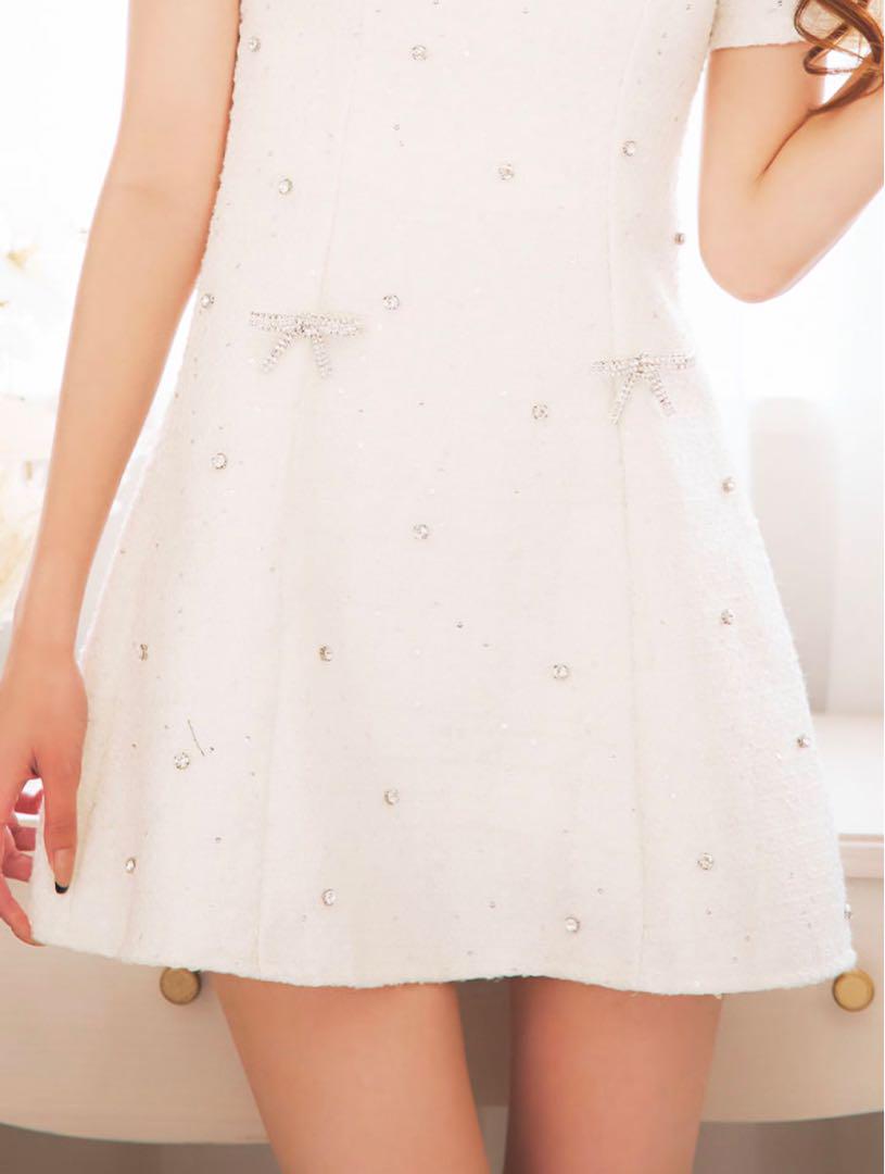jewels♡ ビジューフレアワンピースドレス
