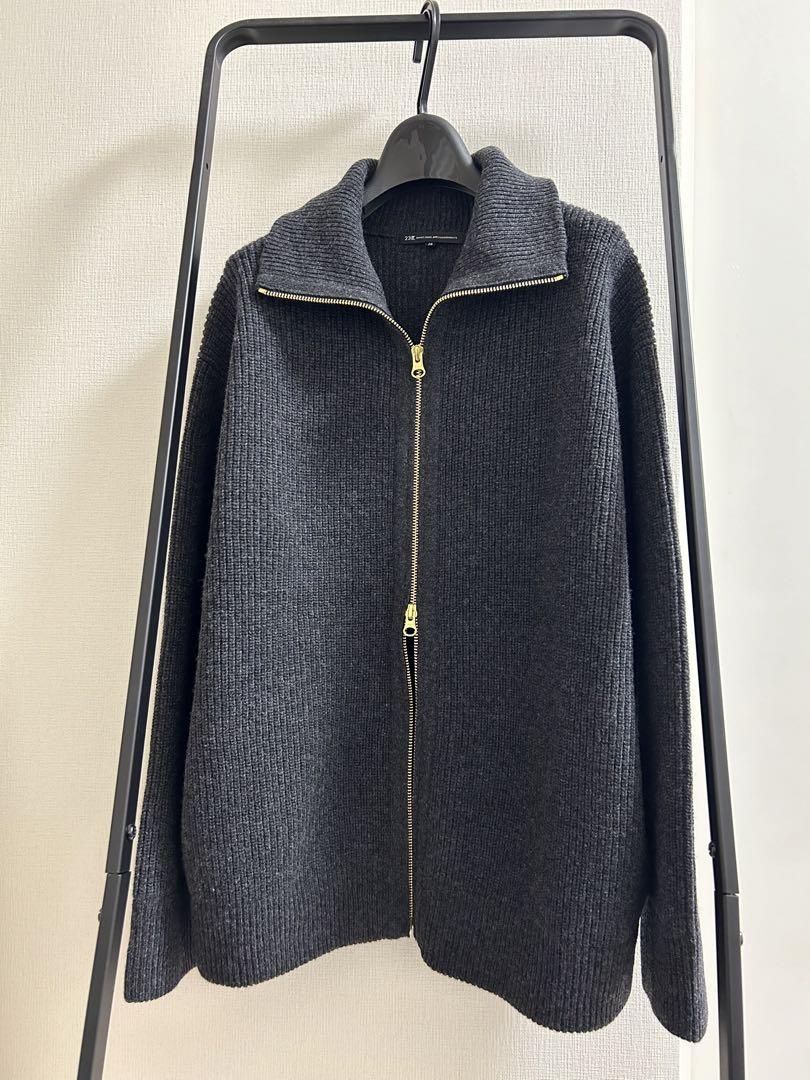 23区 2024awカシミヤブレンド ジップアップ ニットブルゾン