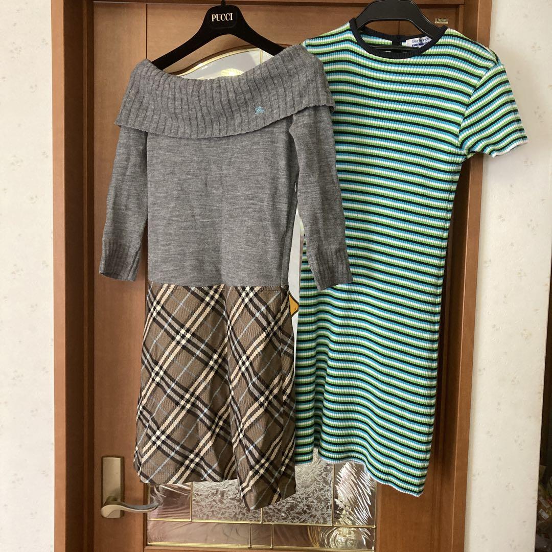 Burberry バーバリー ニット ワンピース M2点セット