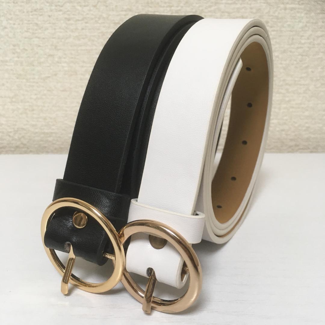 新品2個セット】レディースベルト 黒色 白色 ㉙㉛ @w0729 - メルカリ 新品2個セット】レディースベルト 黒色 白色 ㉙㉛ @w0729 - メルカリ