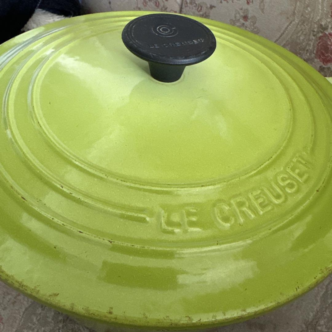 LE CREUSET 両手鍋 ライムグリーン