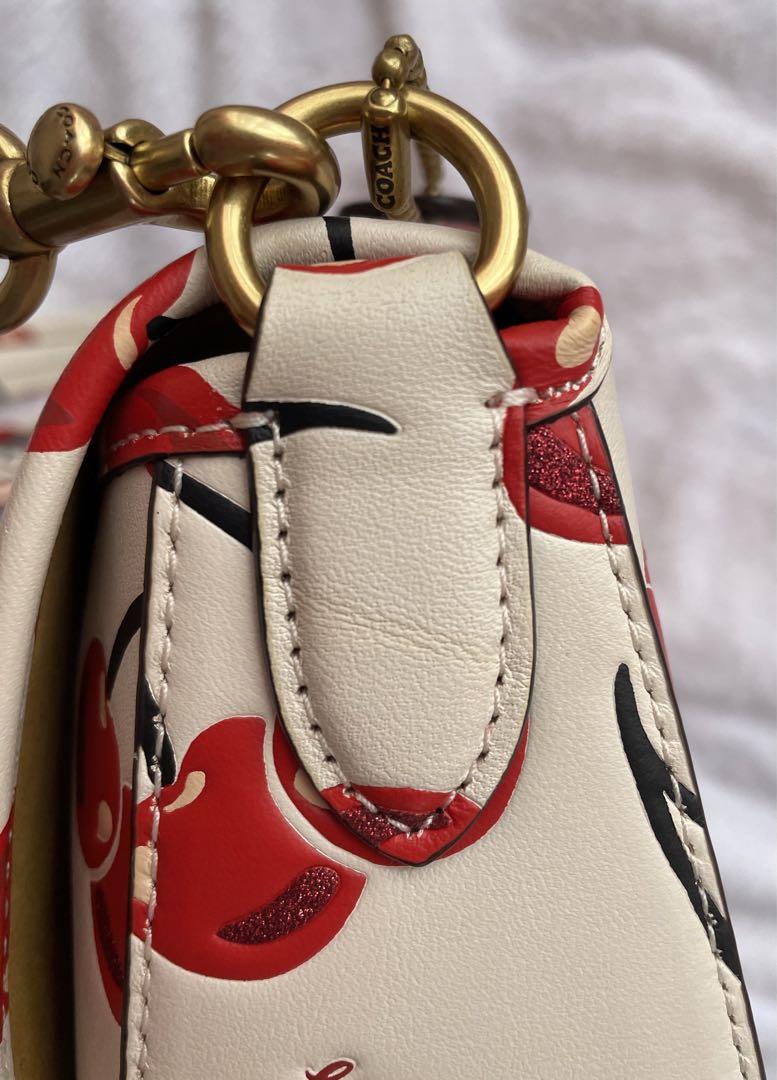 ☆美品 coach ソフト タビー ショルダーバッグ ウィズ チェリー プリント
