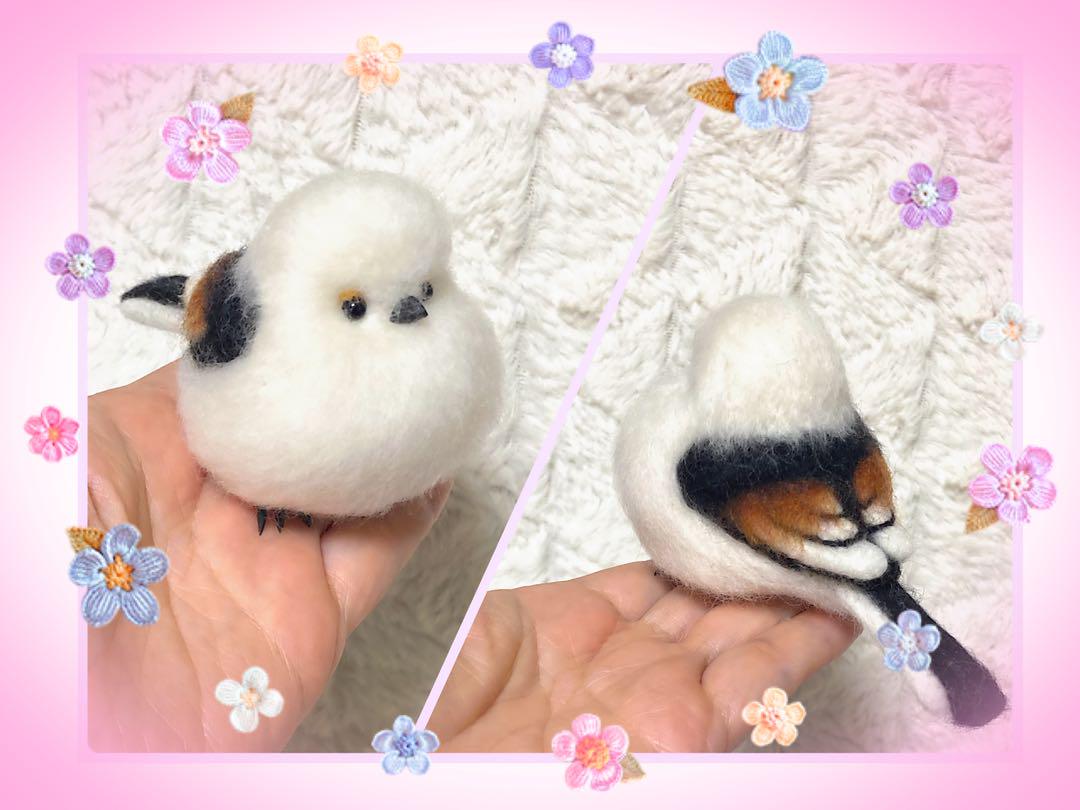 羊毛フェルト。オカメインコ。シマエナガ。オーダーNo.９
