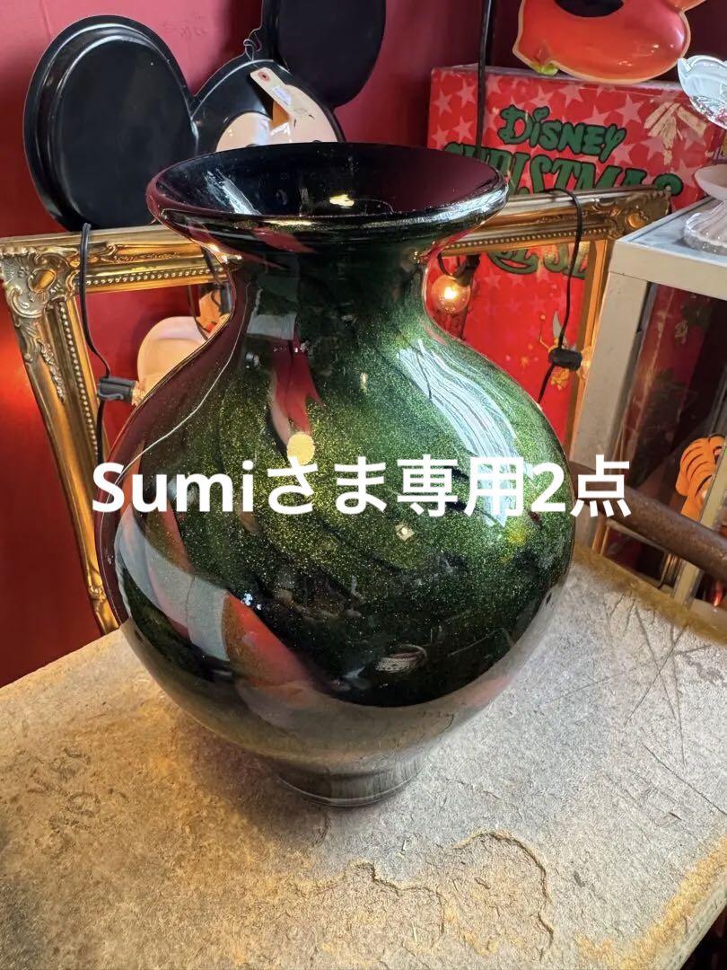 美しいガラス製花瓶 黒と緑のグラデーション ガラス製花瓶 緑と黒のグラデーション - メルカリ