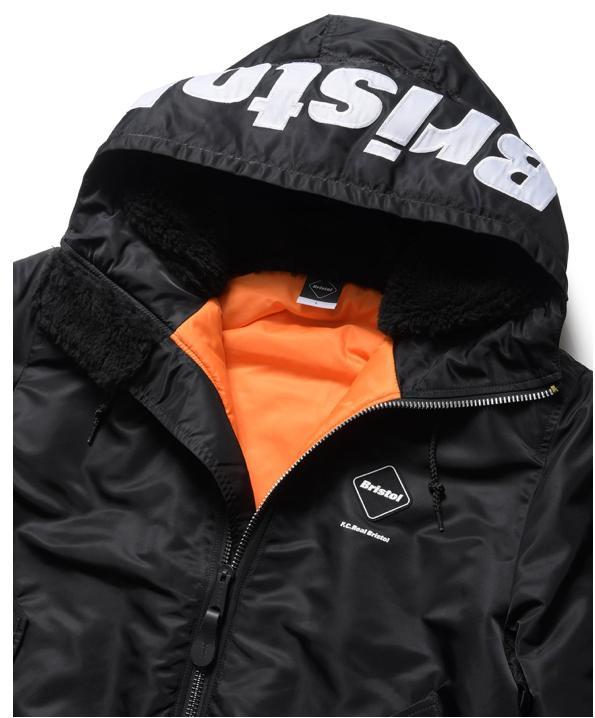新品 23aw FCRB ALPHA HOODED MA-1 BLACK S