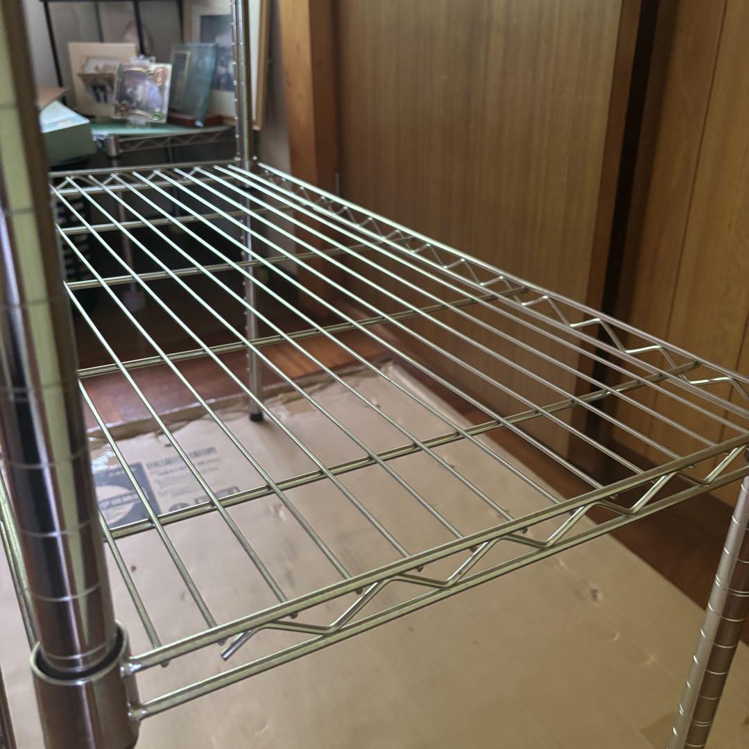 【銀ラック】【家具】【収納】2段スチールラック メタルラック 収納棚 整理棚 銀ラック】【家具】【収納】2段スチールラック メタルラック