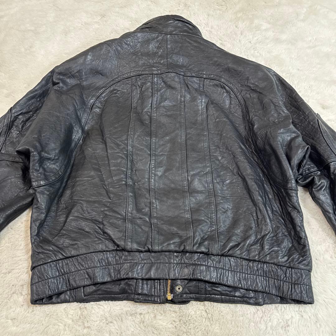 80sビンテージ！高級羊革レザーブルゾン！BACHRACH L