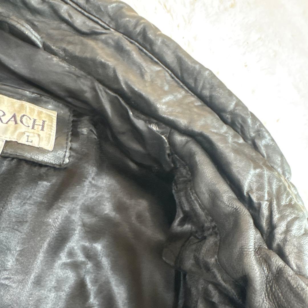 80sビンテージ！高級羊革レザーブルゾン！BACHRACH L