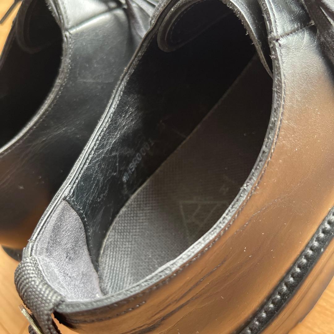 干場さん WH 実質メンズ26cm相当 黒 レザー ドレスシューズ 厚底 干場さん WH 実質メンズ26cm相当 黒 レザー ドレスシューズ 厚底