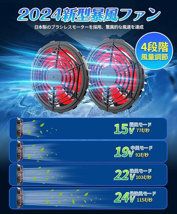 【M2221-108-80】24V冷却ファンセット 空調作業服用バッテリー M2221-108-80】24V冷却ファンセット 空調作業服用バッテリー
