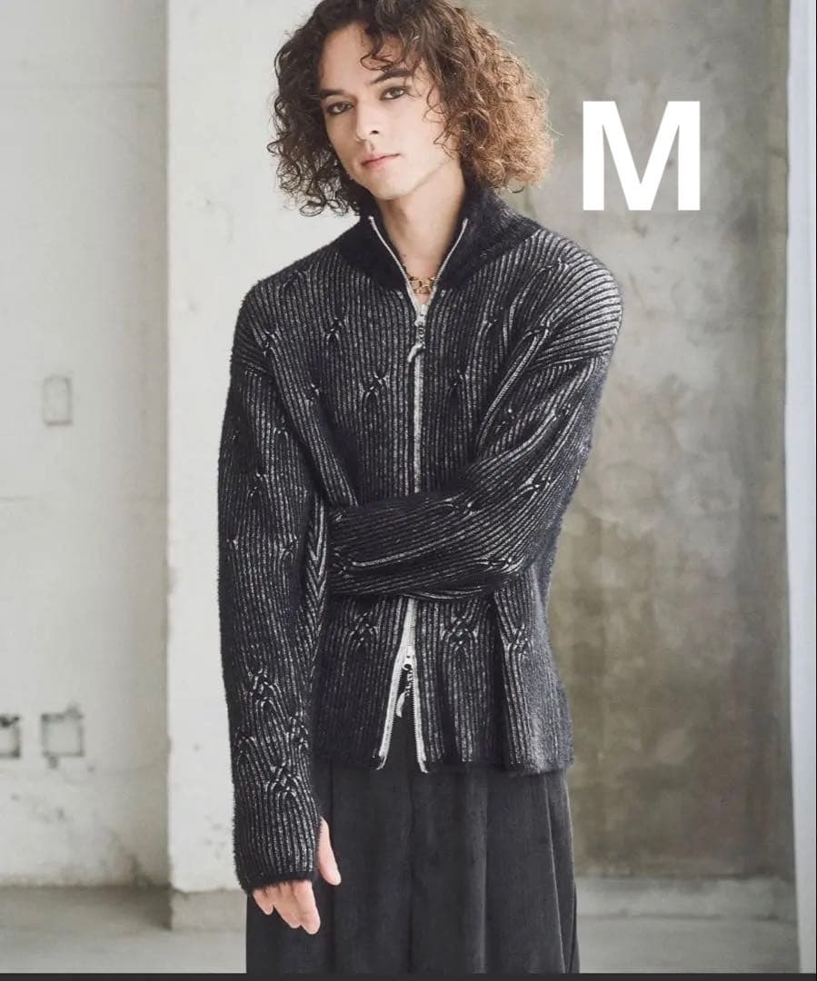 casper john フェザードライバーズニット ブラック M