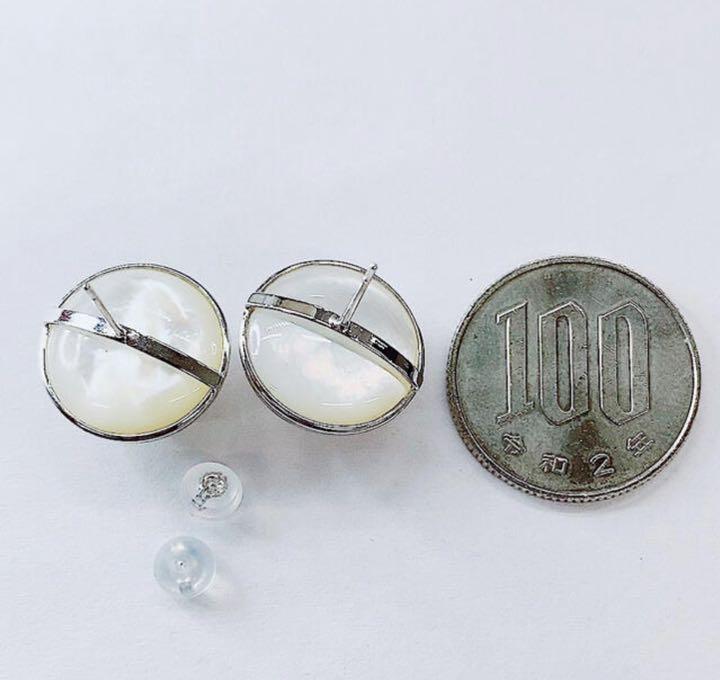 2022HOT マベパール15mm珠 真珠 4til0-m23824222798 希少✨プラチナ一粒イヤリングピアス 格安超特価