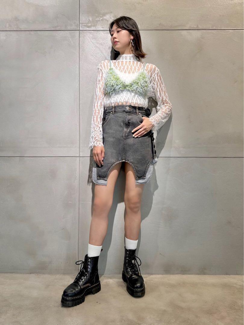 パメオポーズ　DENIM MICRO MINISKIRT