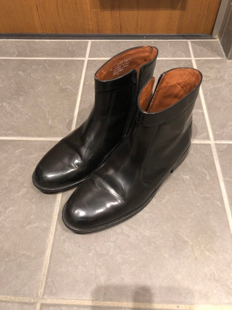 90s bostonian サイドジップ ブーツ ブラック27.5cm