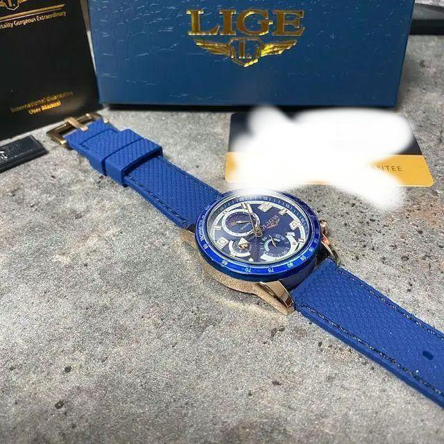 箱付き 新品 未使用 LIGE 高級 海外限定 メンズ腕時計 ラグジュアリー