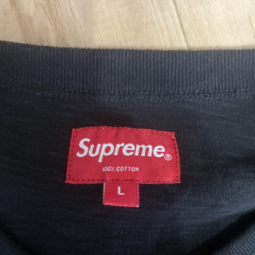 Supreme ロゴ Tシャツ L 黒