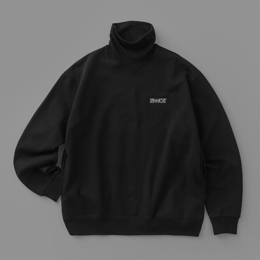 トップス ennoy TURTLENECK SWEAT SET UP BLACK L