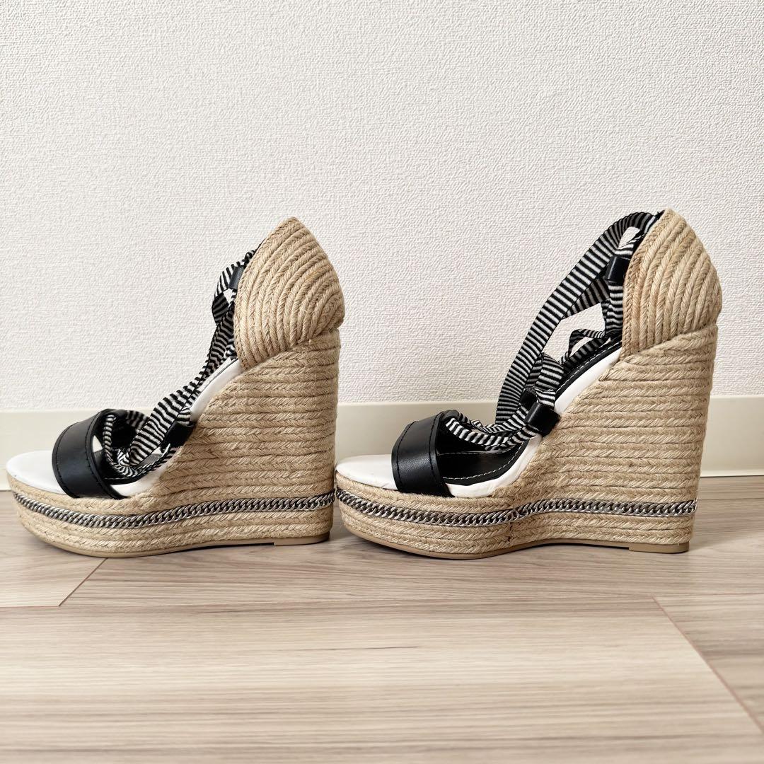【新品未使用】ZARA レースアップサンダル 40サイズ ZARA レースアップ レザー ハイヒールサンダル ピンヒール