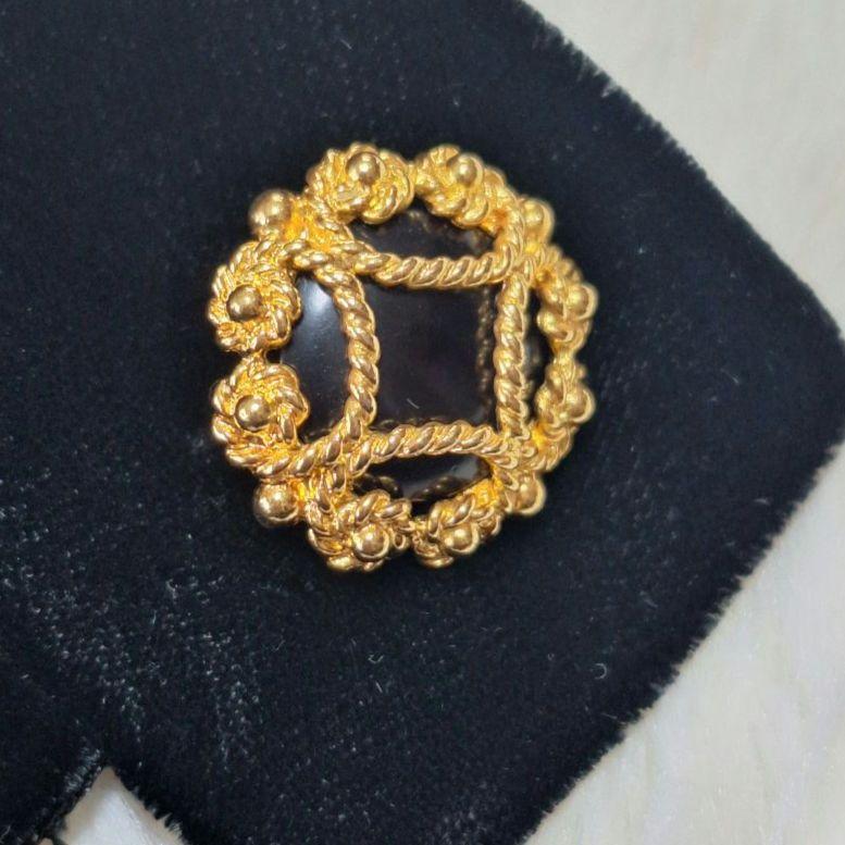 ジュネビビアン　ベルベットロングドレス　ブラック　金ボタン　前スリット　サイズ9