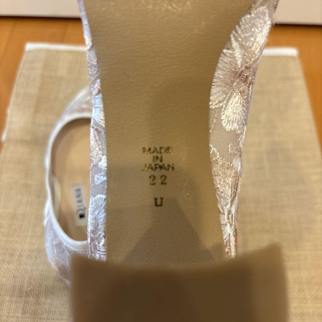 Diana ダイアナ 花柄 レース 白 パンプス 前撮り 結婚式 日本製