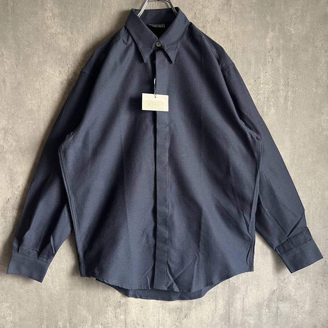 VERSACE CLASSC　バスケットウィーブ　装飾・比翼ボタンシャツ　未使用トップス