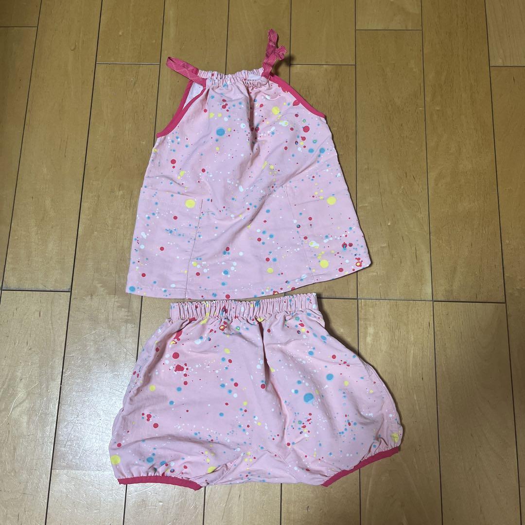 melted butter swan ロンパース　スワン melted butter スワン ベビーロンパース 6-9 ＋ボンネット1-3