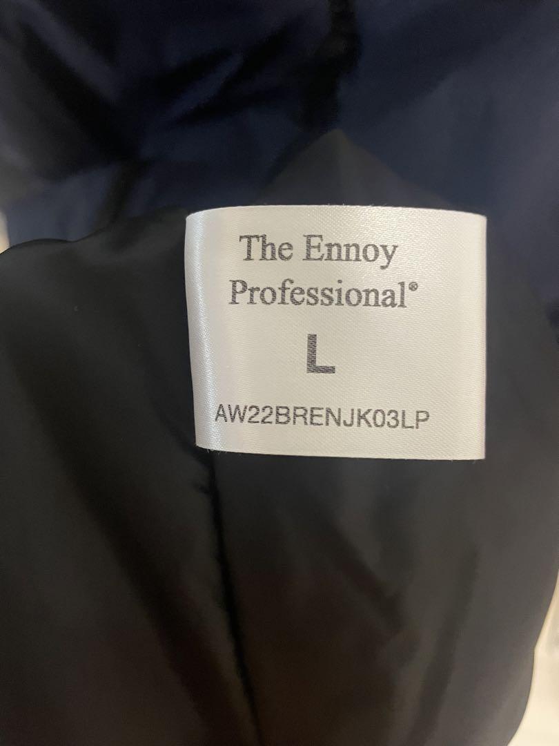 22aw ennoyスタイリスト私物ナイロンパデッドジャケットsizeLネイビー
