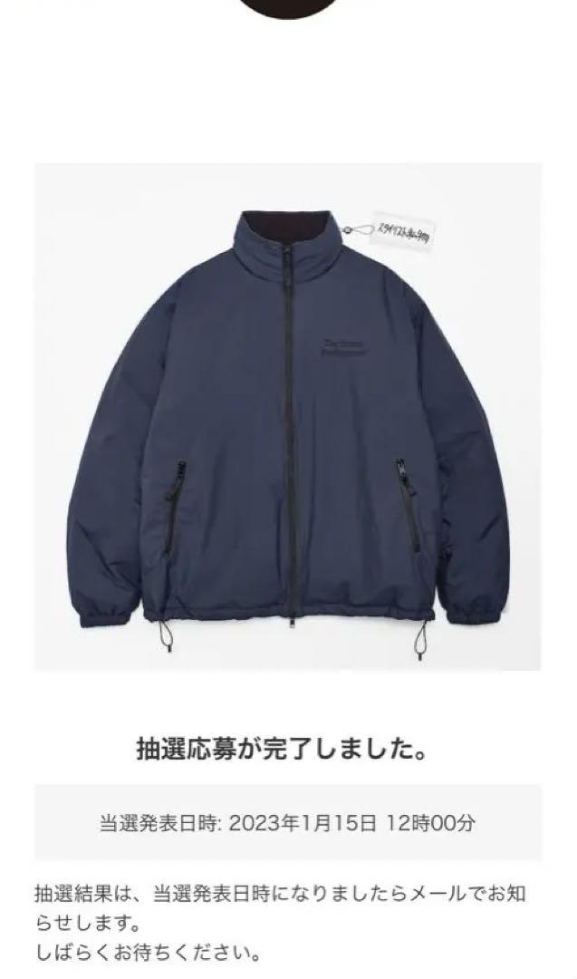22aw ennoyスタイリスト私物ナイロンパデッドジャケットsizeLネイビー