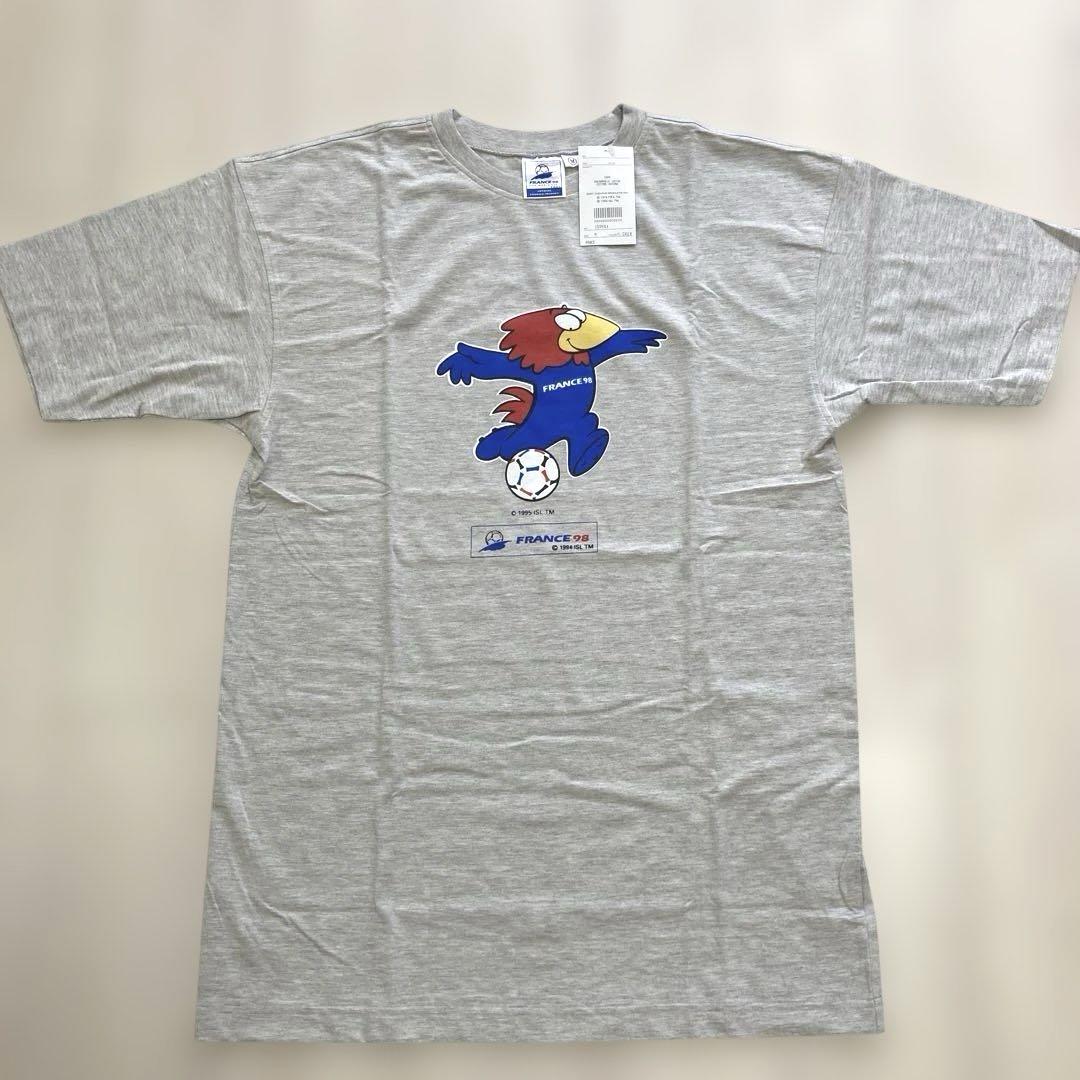90s フランスW杯Tシャツ サッカー 90s サッカー ワールドカップ フランス大会 98 B&D Tシャツ 白
