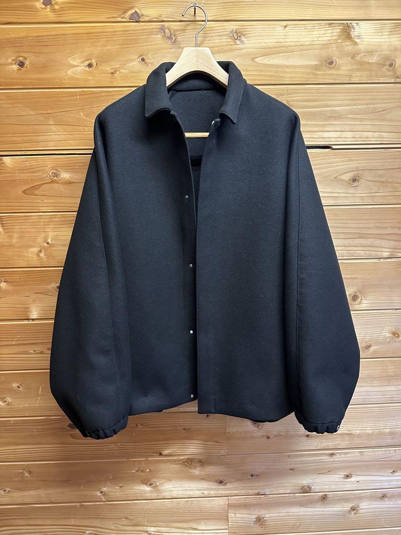 WARDROBE SMART】ブラックメルトン レザーライク スタジャン