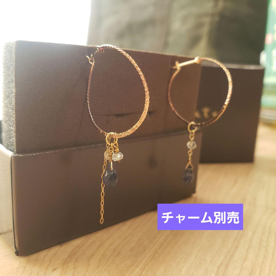 (最終)完売品　agete　アガット 10k　シンプル　フープピアス