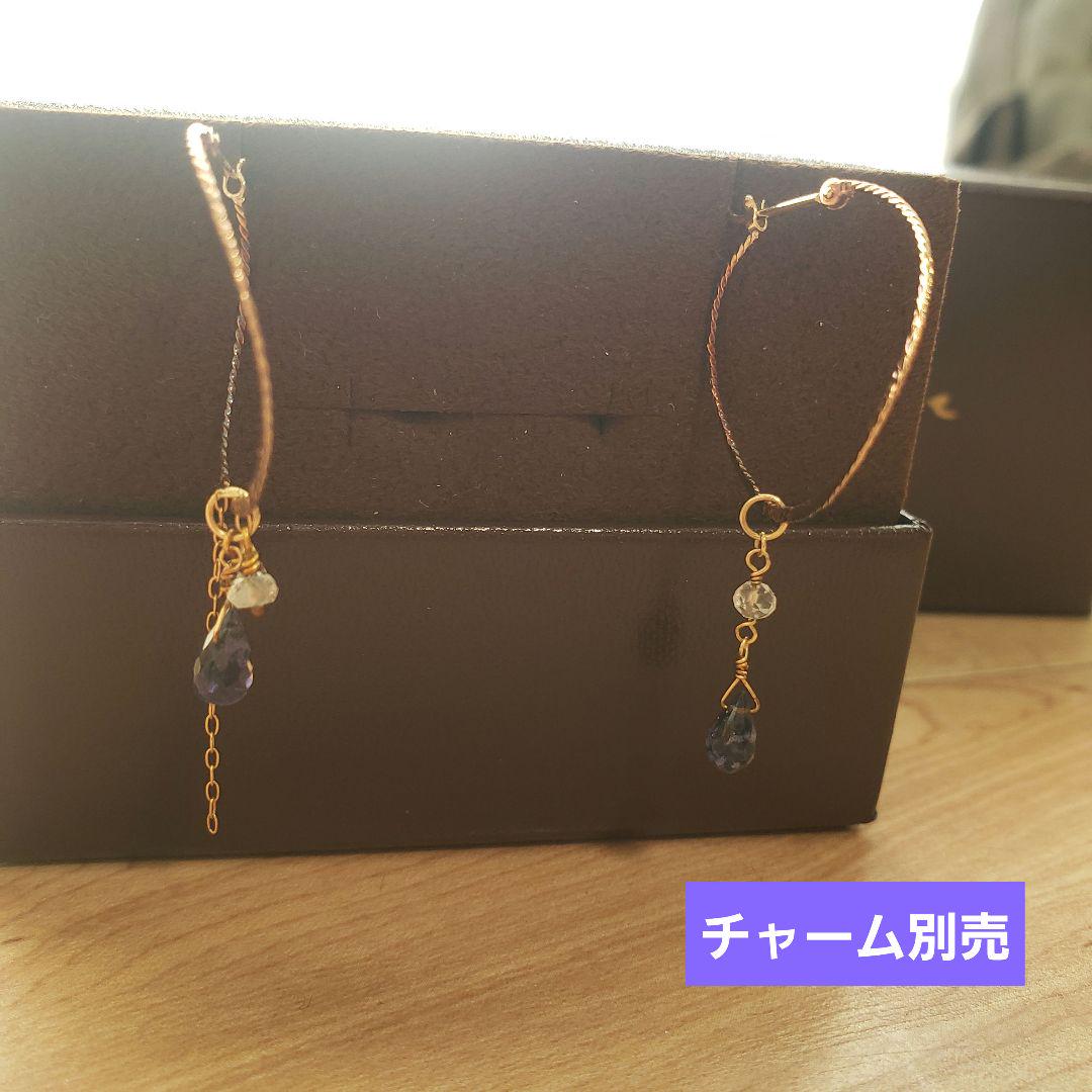 (最終)完売品　agete　アガット 10k　シンプル　フープピアス