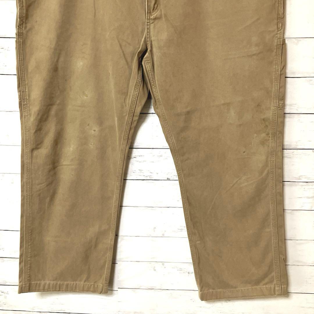 カーハート ワークパンツ リラックスフィット ベージュ w42 古着