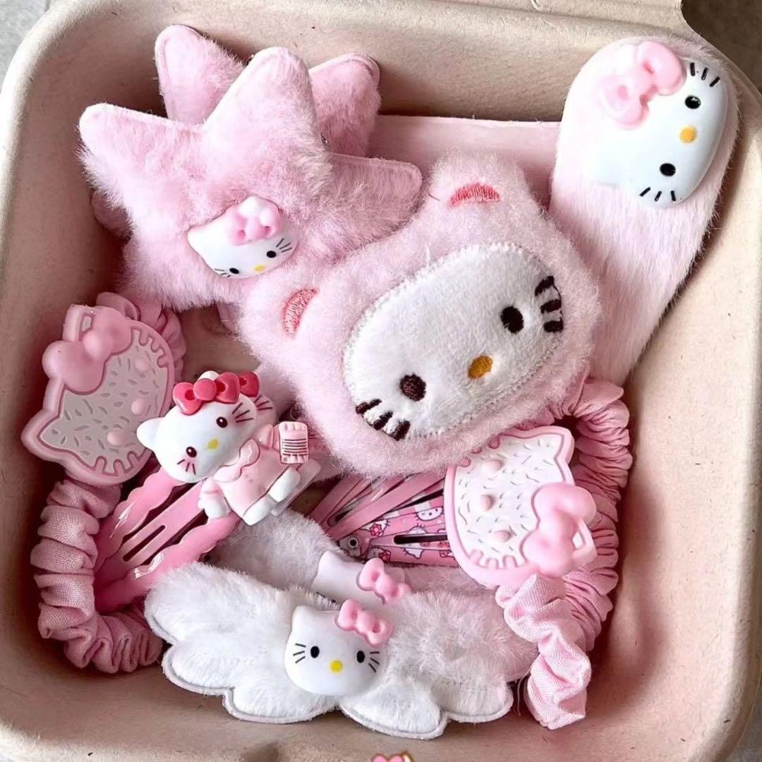 ハローキティ ヘアアクセサリーセット ピンク - メルカリ