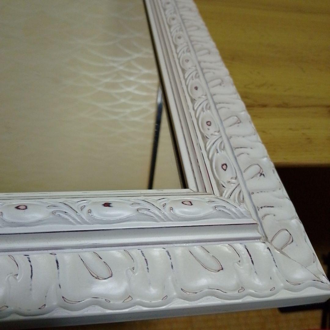 アンティーク 壁掛け 鏡 シャビー 姿見 57cm×81.5cm