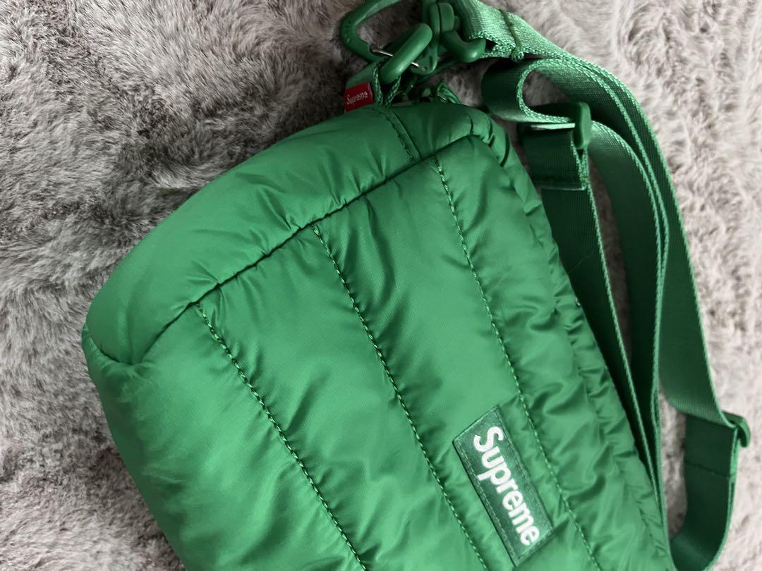 美品 Supreme グリーン サコッシュ キルティング