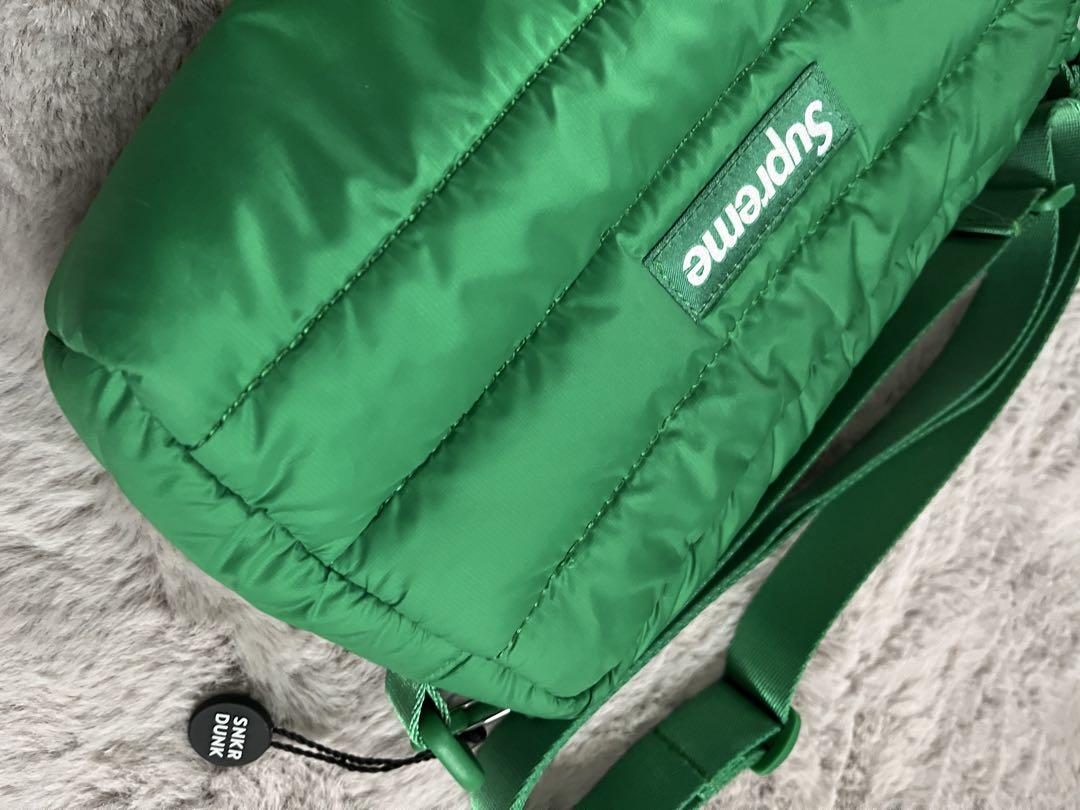 美品 Supreme グリーン サコッシュ キルティング