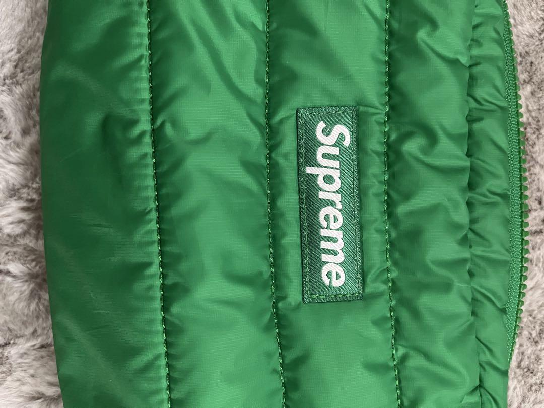 美品 Supreme グリーン サコッシュ キルティング