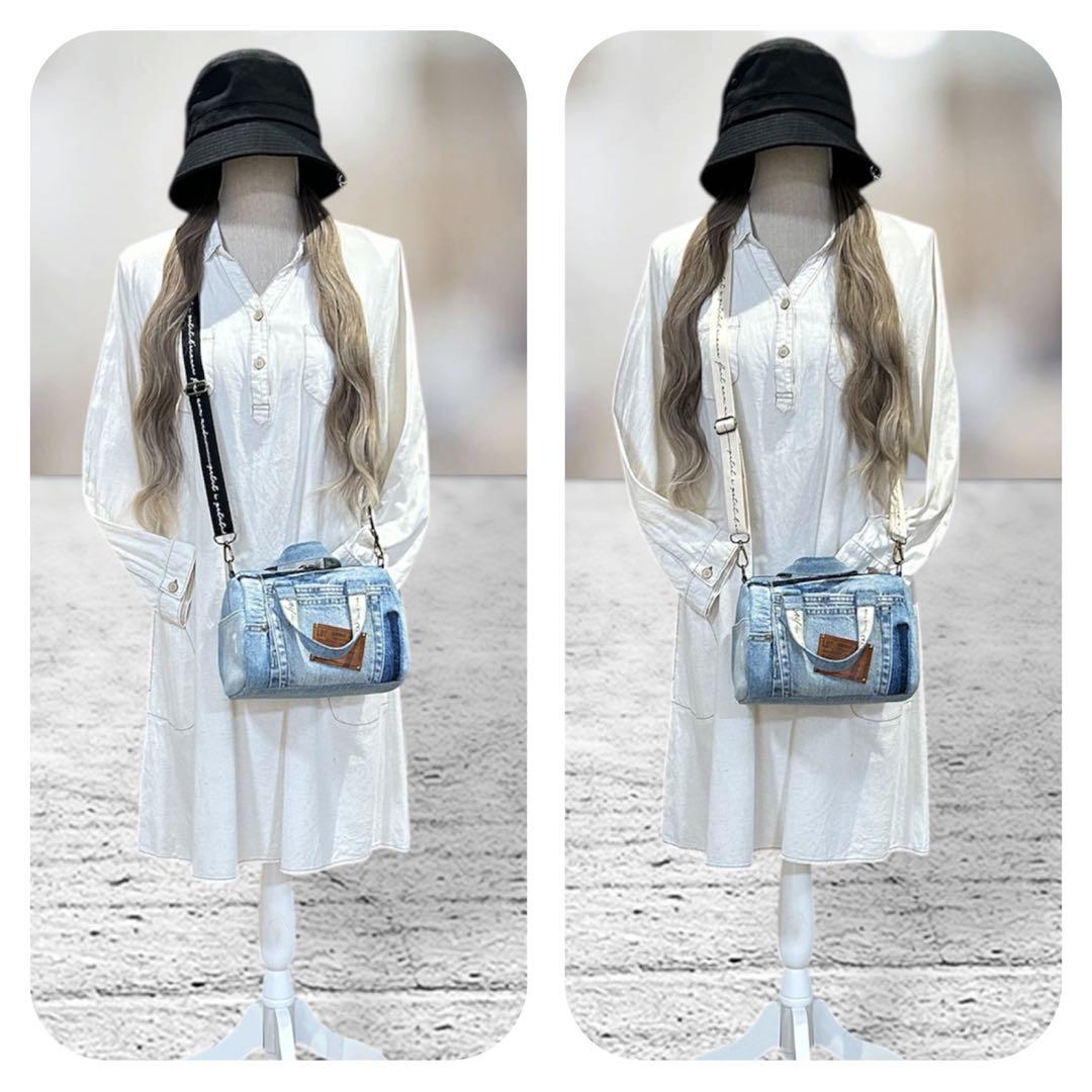 ☆デニムリメイク☆ミニボストンバッグ❥ハンドメイド❥