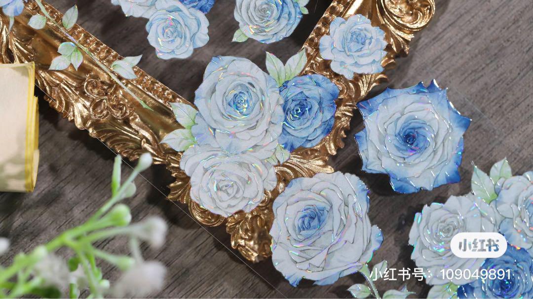 【6738】海外　マステ　巻売り　貝殻光マスキングテープ