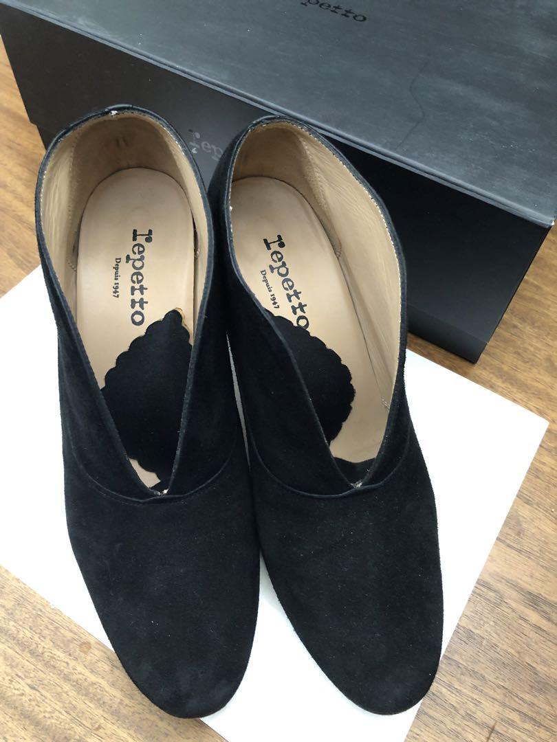 Repetto ブラック スエード ブーティ 38